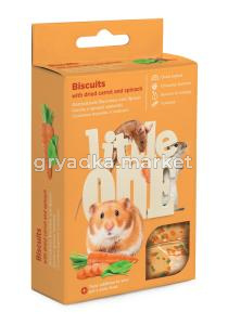 Little One Бисквиты для мелких грызунов с морковью и шпинатом, 5х7 г
