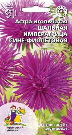 Астра Шальная императрица сине-фиолетовая игольчатая 0,2г Одн 70см (УД)