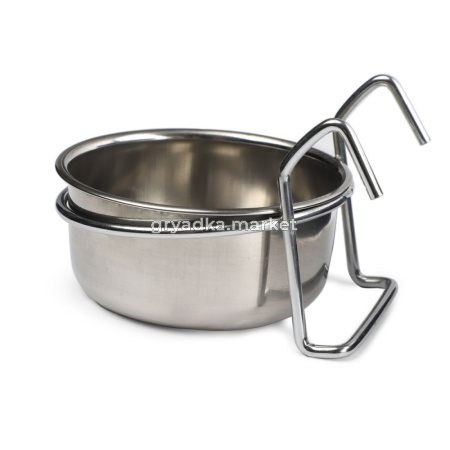 Миска металлическая с держателем, 0,25л, Triol