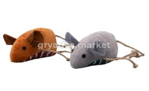 Игрушка WOGY д/кошек Мышка 17х9х5см с джутовыми ножками, микс арт.2024-8738 Код275163