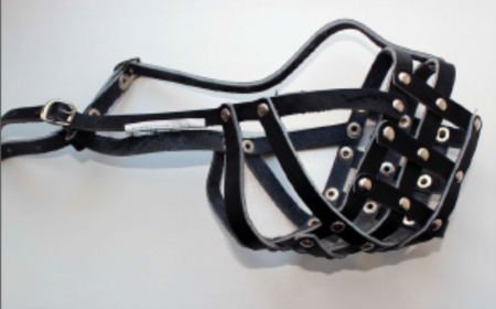 Намордник кожа сетка №2 (боксер)-НК-2