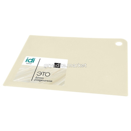 Доска разделочная 345х245х2мм Asti прямоуг. св-беж-8 