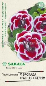 Глоксиния Брокада красная с белым F1гран.5шт.Н12 Гавриш