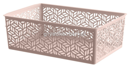 Корзина 1,4л прямоуг. бежевый -24
