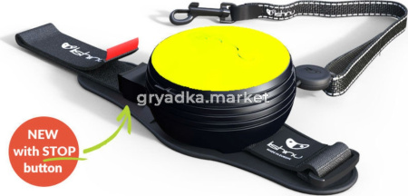 Поводок-рулетка Lishinu 2, Ориджинал, Неоновый желтый, Размер S для собак 6-12 кг