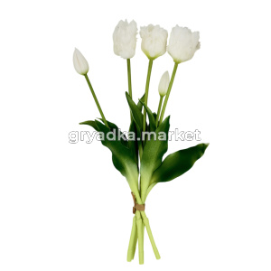 Искусственные цветы Букет тюльпанов из силикона 5 голов h40см в ассорт. 185570 1