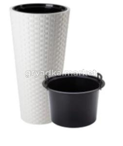 Раттана слим круглая 63-13,7л белый h79 d40-1 Польша