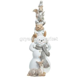 Фигурка декоративная Снеговик, L9 W10 H26 см