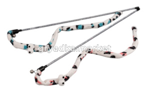 Игрушка дразнилка Змейка с колокольчиком на палочке l=55см арт.2024-7824 1/1/ЧД