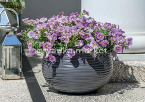 Сахара кашпо шар 12,8л антрацит ( т.серый) h20 d32-3 Польша