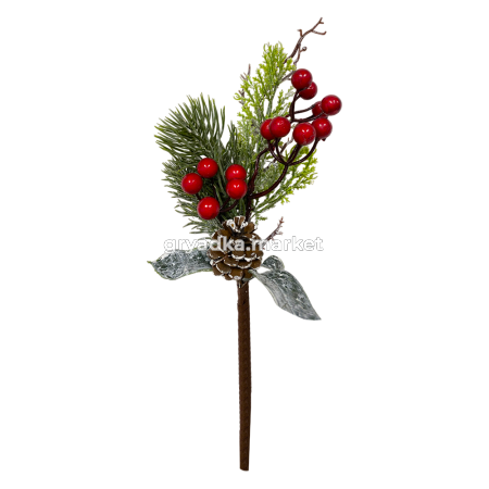 Ветка-декор новогодний H37 см