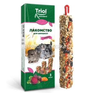 Лакомство для шиншилл с овощами (уп. 2 шт), 100г, Тriol Standard