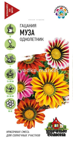 Гацания крупноцветковая Муза, смесь 0,05 г Уд. с. Гавриш
