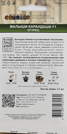 Огурец Малыши-карандаши  F1 12шт Парт Ср (Поиск) Домашняя заготовка1