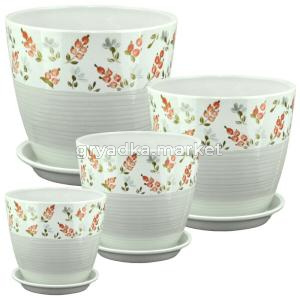 Бутон Роспись (172)  к-т из 4-х 1л, 2л, 3,8л, 5,4л    