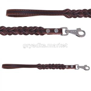 Водилка кожаная, с трехгранным плетенем(квадрат), 15 мм-ВК-15-Кв