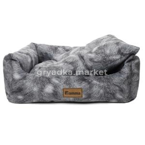 Gamma Лежанка для животных прямоугольная «Дымка» S, серая, 420*400*150мм