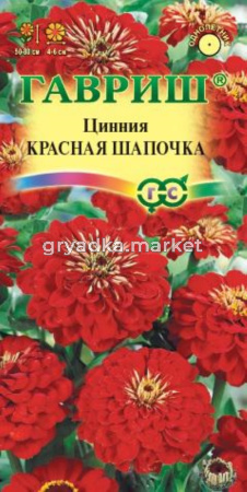 Цинния Красная шапочка лилипут 0,3г Гавриш