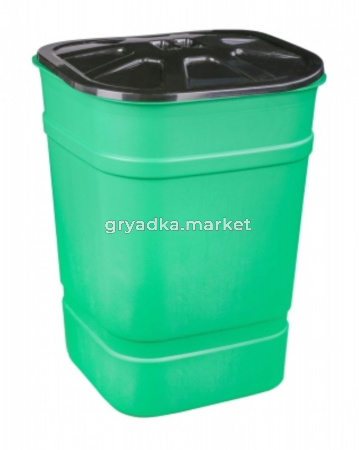 Бочка-бак 250л квадратная с крышкой-3