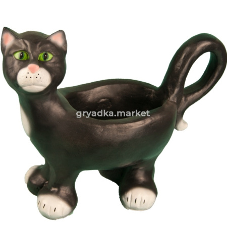 Кашпо кот средний (ПОЛИСТОУН)-МТ