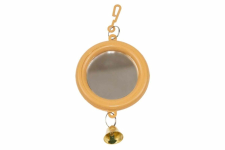 Игрушка д-птиц Зеркало круглое с колокольчиком 1-1