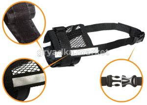 Намордник регулир.нейлон.№3 18-24см черн.со светоотраж.лентой