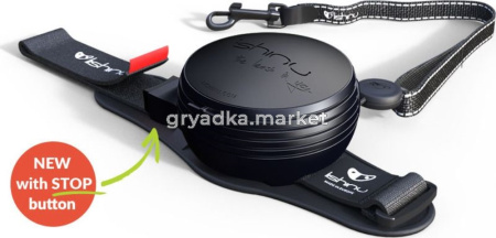 Поводок-рулетка Lishinu 2, Ориджинал, Черный, Размер M собак 12-35 кг