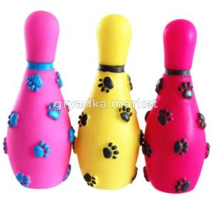 Игрушка-пищалка NUNBELL д-собак Кегля 14.5х5.9см микс арт.30919-0168 Код262197