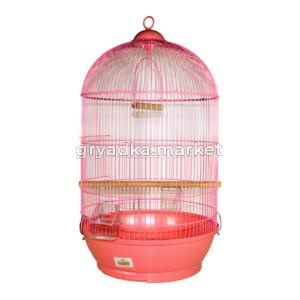 Клетка для птиц цветная 40х71 см (круглая)