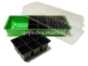 Парник-мини+3 кассеты по 6 ячеек (45х20х7)-30 МС