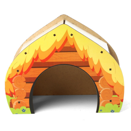 Домик для мелких животных деревянный 