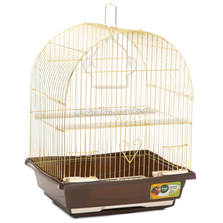 Клетка 1000G для птиц, золото, коричневая, 300х230х390мм, Triol
