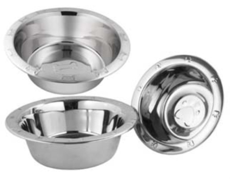 Миска металл 0,8л с чеканкой №2 1-1