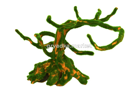 Декорация пластиковая PRIME Коряга со мхом L 27,5х18,5х19 см