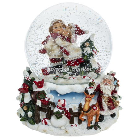 Фигурка декоративная в стекл. шаре 