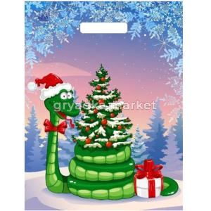 Пакет с прорубн.укр. ручк. 40х31см 30мкм Новогодний момент (уп. 50шт)