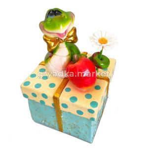 Копилка Змея на подарке, L7,5W7,5H11,5см