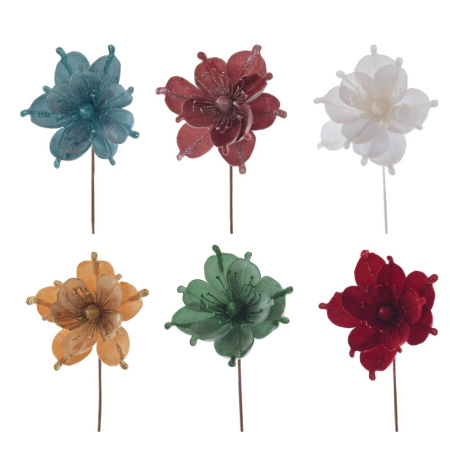 Цветок искусственный Магнолия, L21 W21 H38 см, 6в.