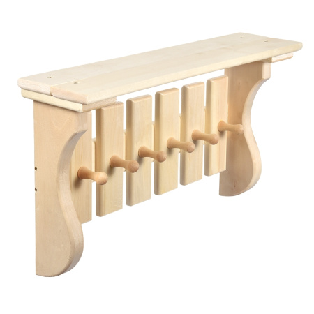 Вешалка горизонтальная с полкой 6 рожков-4 