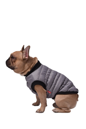 Безрукавка утепленая р-р М спинка 25см об.гр.36-40см серый-Трезор