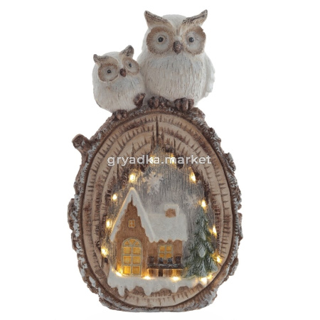 Фигурка декоративная Совы (подсветка, 3xAA, не прилаг.), L30 W11 H53 см