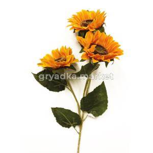 Искусственные цветы ПОДСОЛНУХ 3цв 90см