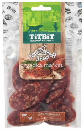 Лакомства д-собак Тит Бит Нарезка Бергамо 80г 1-25